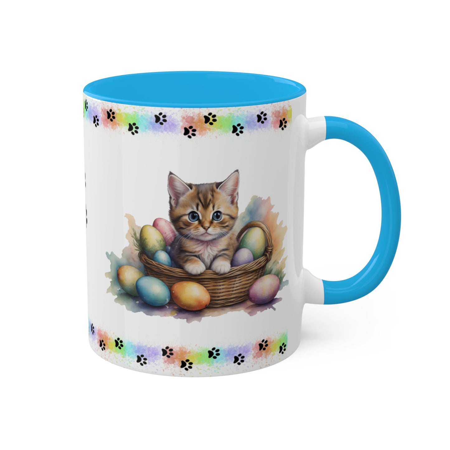 Munchkin - Eggstra-Adorable Easter Kitten Two-Tone Coffee Mug, 11oz