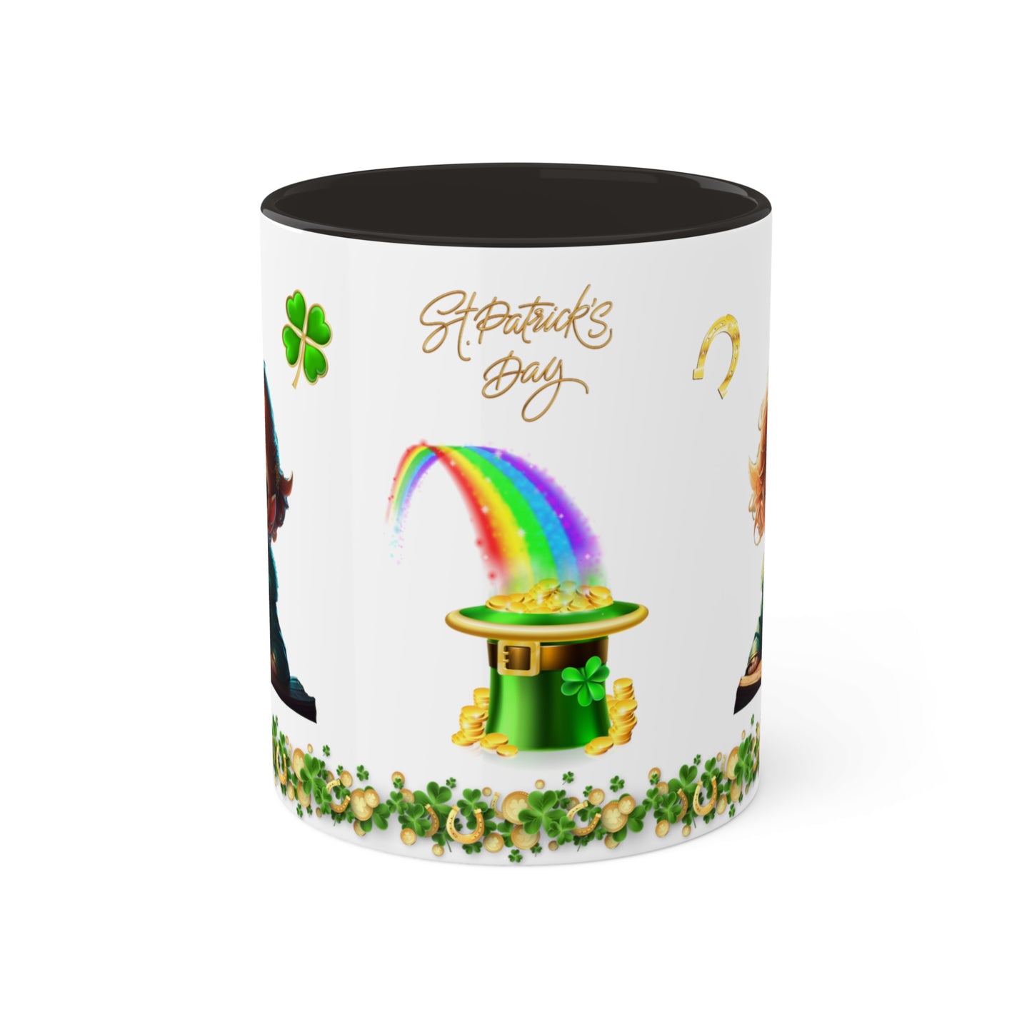 Leprechaun Labyrinth Logic - St. Patrick's Day Two-Tone Coffee Mug