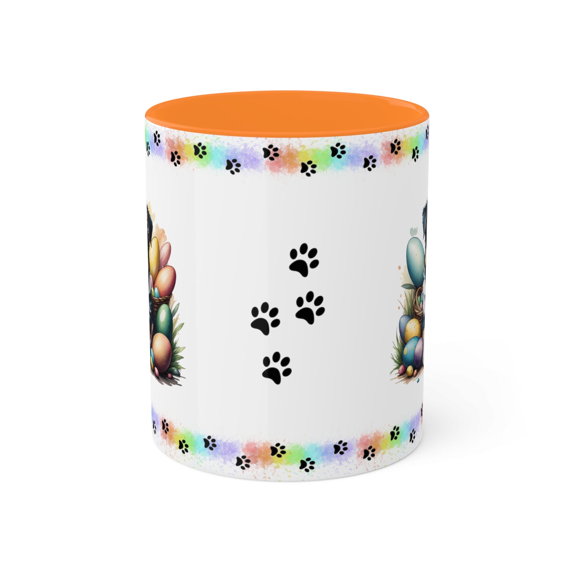 Australian Shepherd - Eggstra-Adorable Easter Puppy Two-Tone Coffee Mug, 11oz