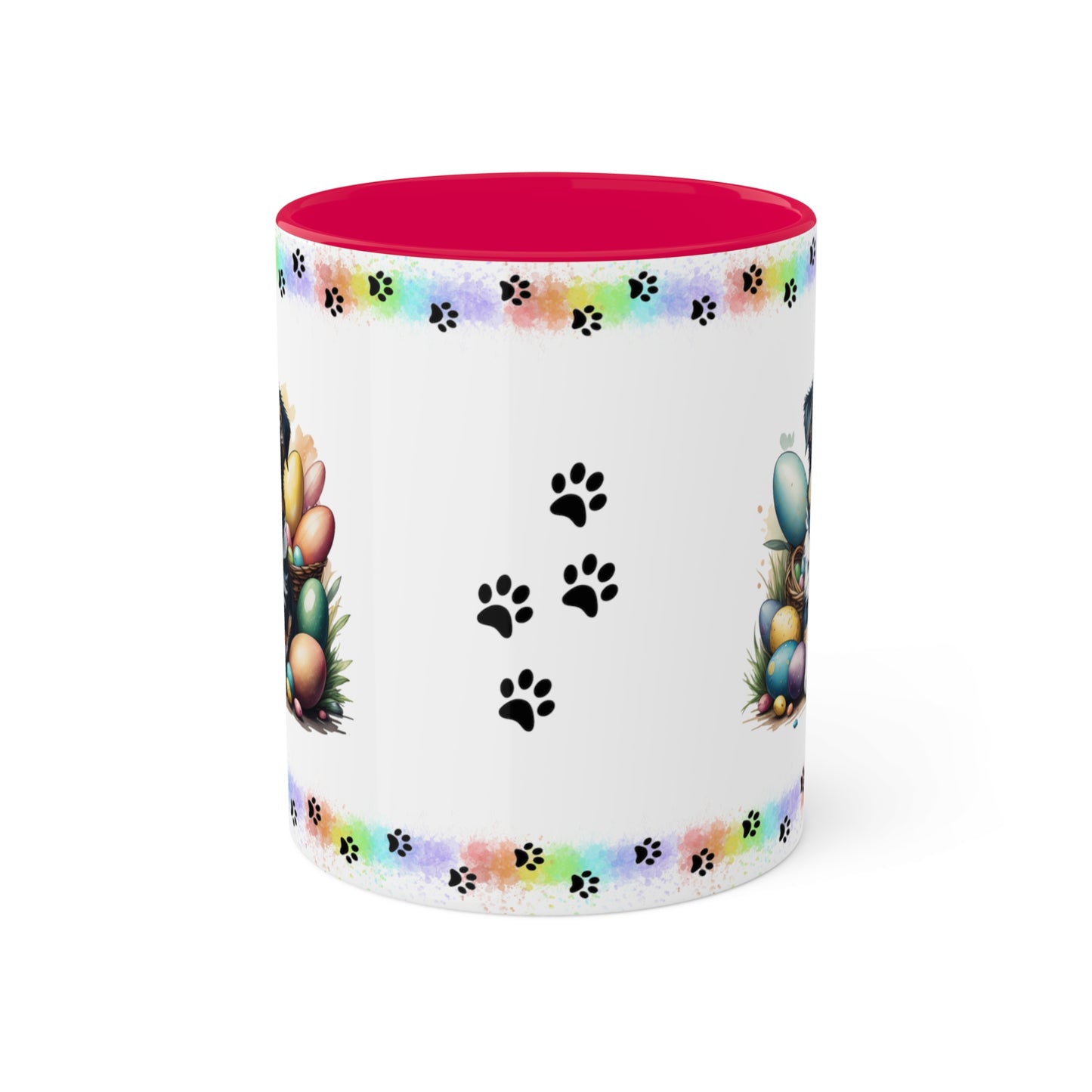 Australian Shepherd - Eggstra-Adorable Easter Puppy Two-Tone Coffee Mug, 11oz