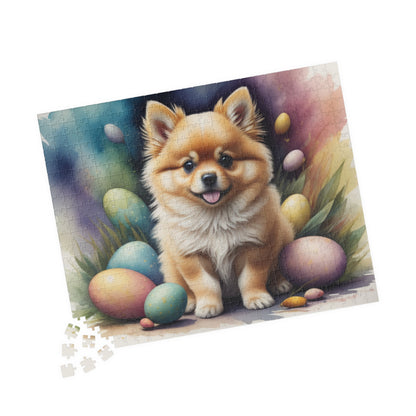 Pomeranian (Cream Sable) Easter Puppy Puzzle - Dog Lovers, Mental Health Benefits, Holiday Fun, Mindfulness, Stress Relief, Festive Gift