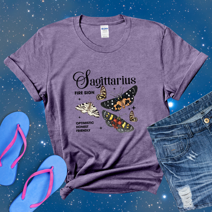 Sagittarius Butterfly Zodiac T-Shirt, Sagittarius Astrology tshirt, Horoscope Gift, Sagittarius Birthday, Perfect Gift for Sagittarius, Zodiac Tee