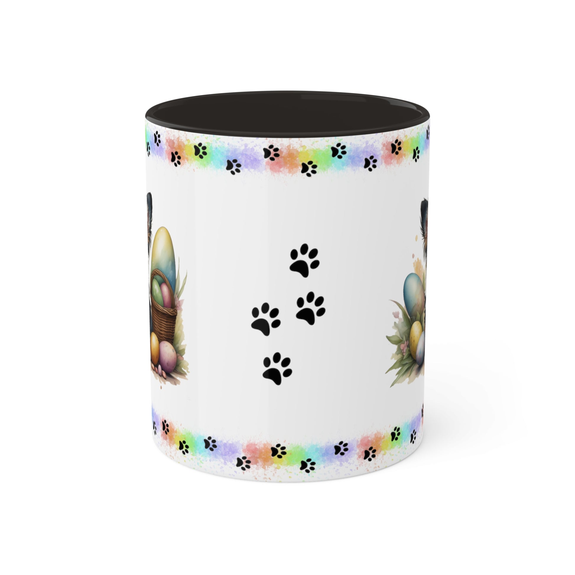 Papillon - Eggstra-Adorable Easter Puppy Two-Tone Coffee Mug, 11oz