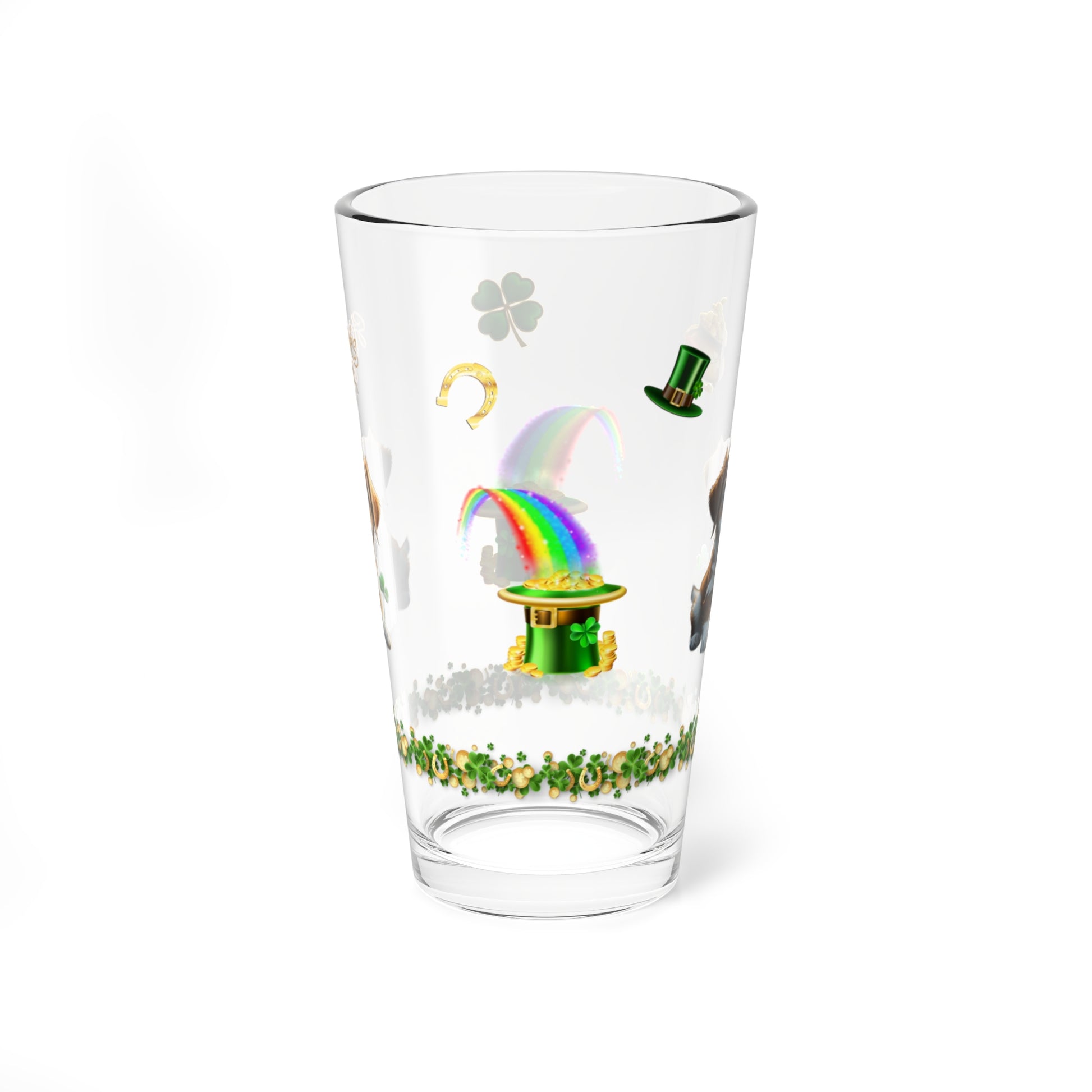 Lucky Leprechaun Pup - St. Patrick's Day Pint Glass, 16oz