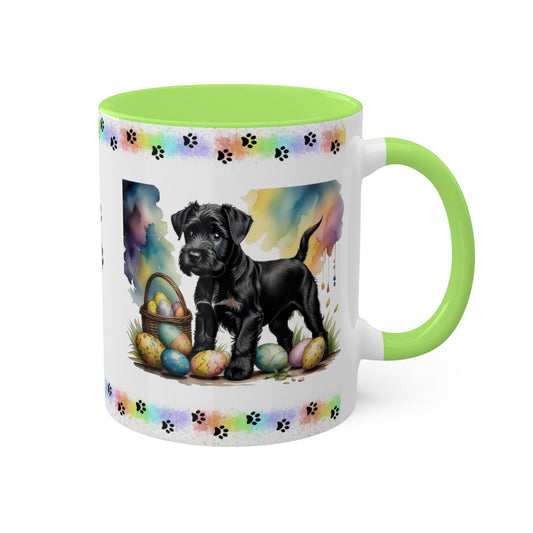 Schnauzer - Eggstra-Adorable Easter Puppy Two-Tone Coffee Mug, 11oz