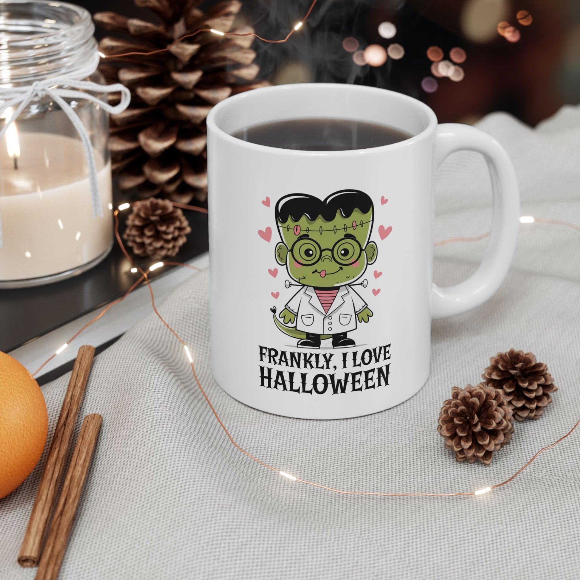 Frankly, I Love Halloween Ceramic Mug, (11oz, 15oz)