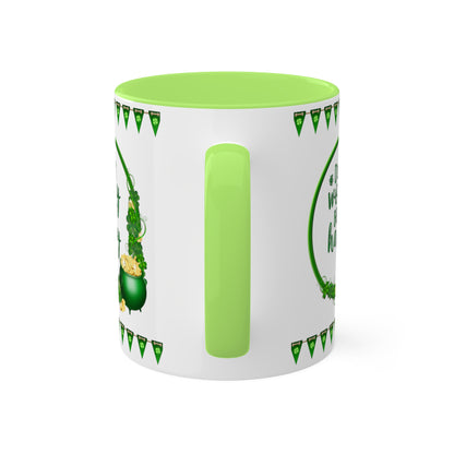 Don't Worry Be Happy - Inspirational St. Patrick's Day Two-Tone Coffee Mug