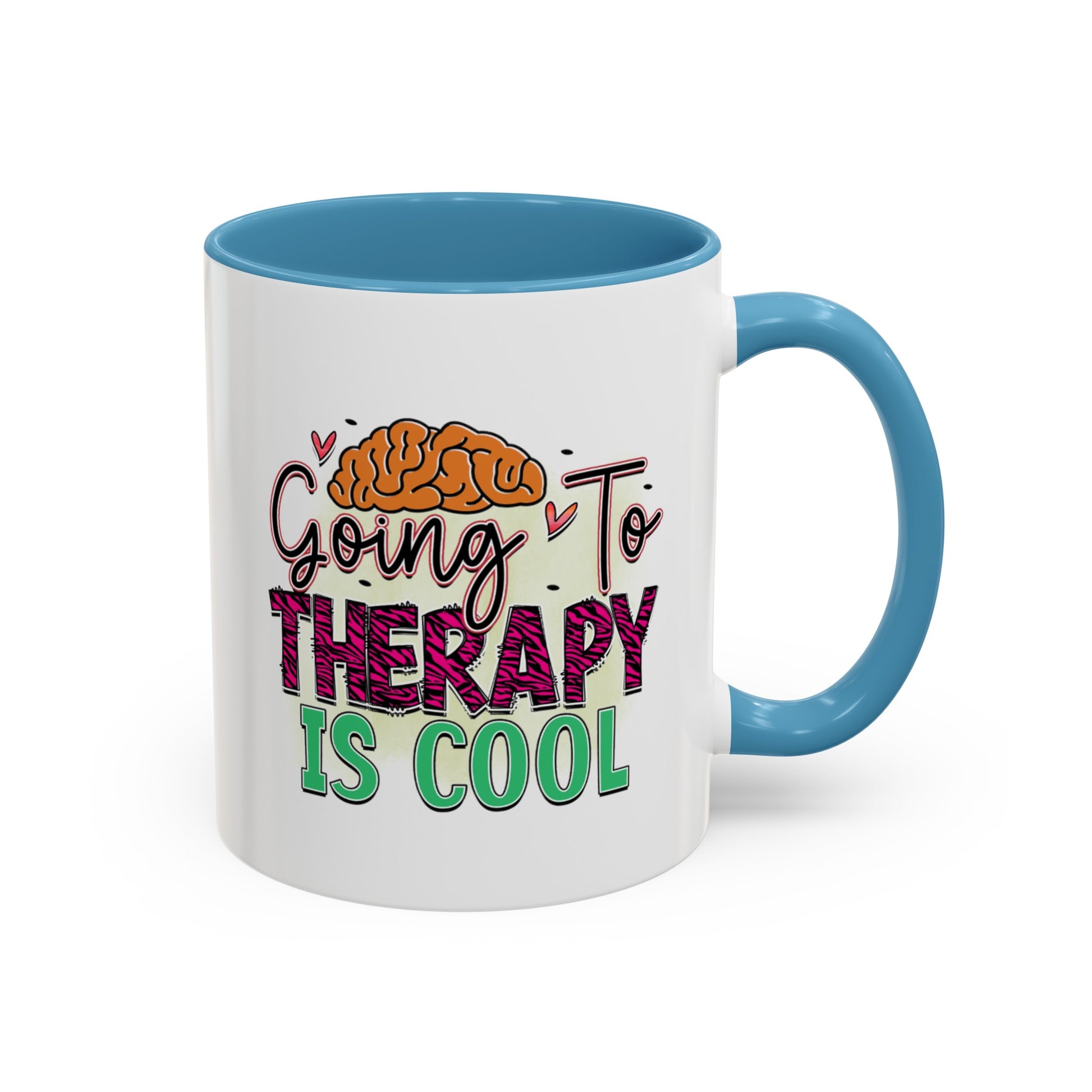 Going To Therapy Is Cool - Accent Coffee Mug (11, 15oz)