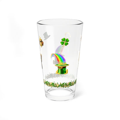 Tranquil Treasures with Tiny Whiskers - St. Patrick's Day Pint Glass, 16oz