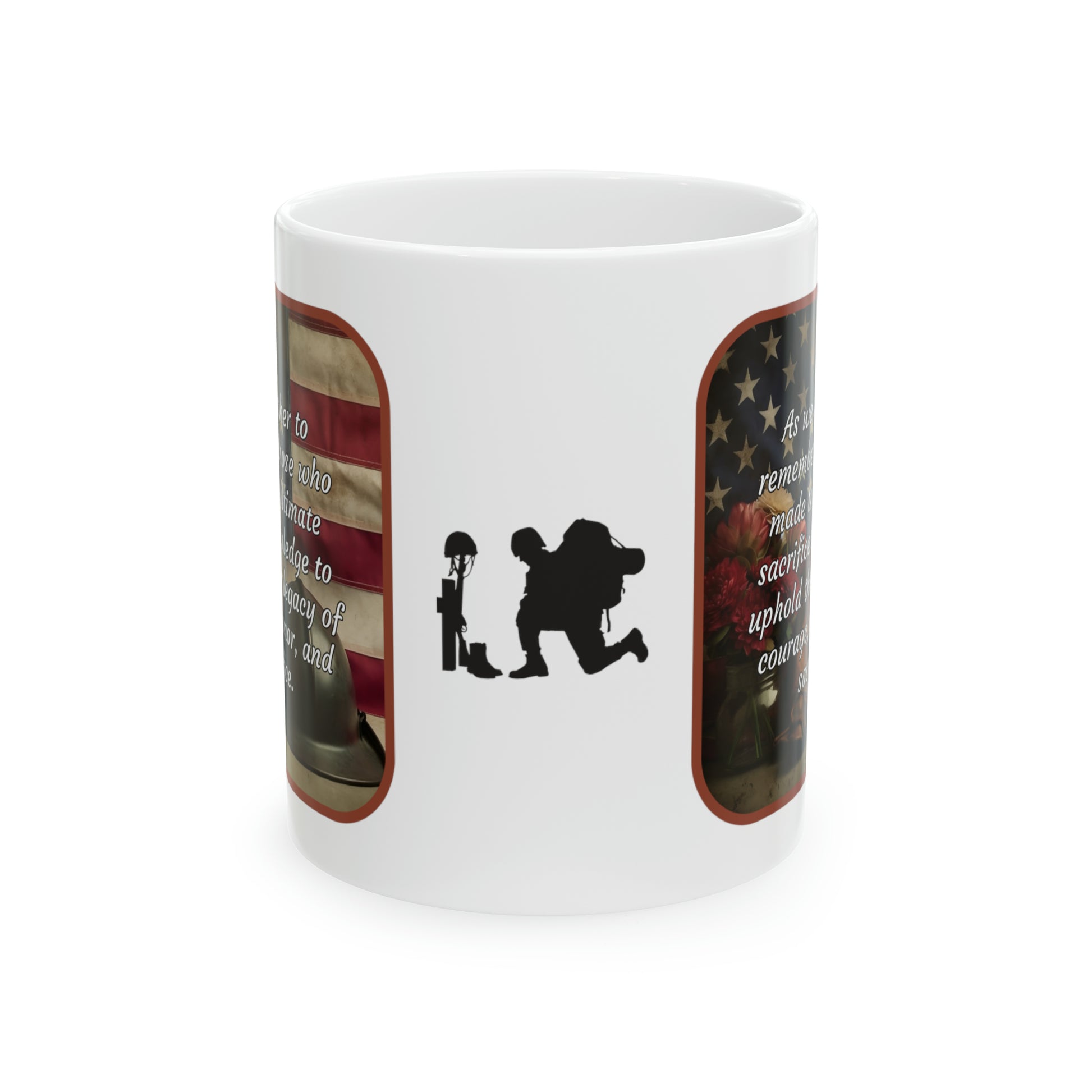 As we gather to remember those who made the ultimate sacrifice, I pledge to uphold their legacy of courage, honor, and sacrifice - Memorial Day Ceramic Mug