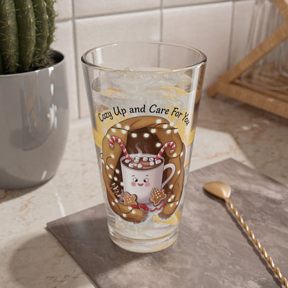 Cozy Up And Care For You, Christmas Pint Glass, 16oz