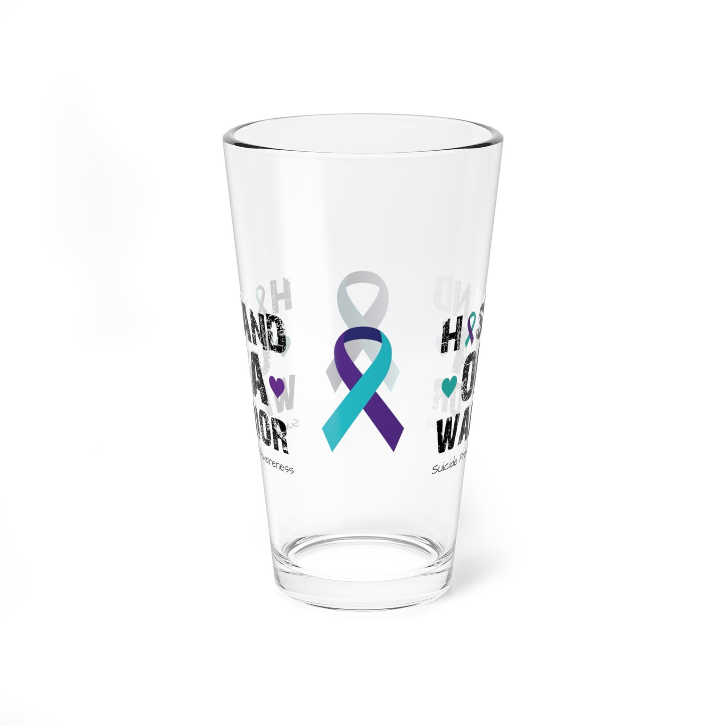 Husband of a Warrior - Suicide Prevention Awareness Warrior Pint Glass, 16oz