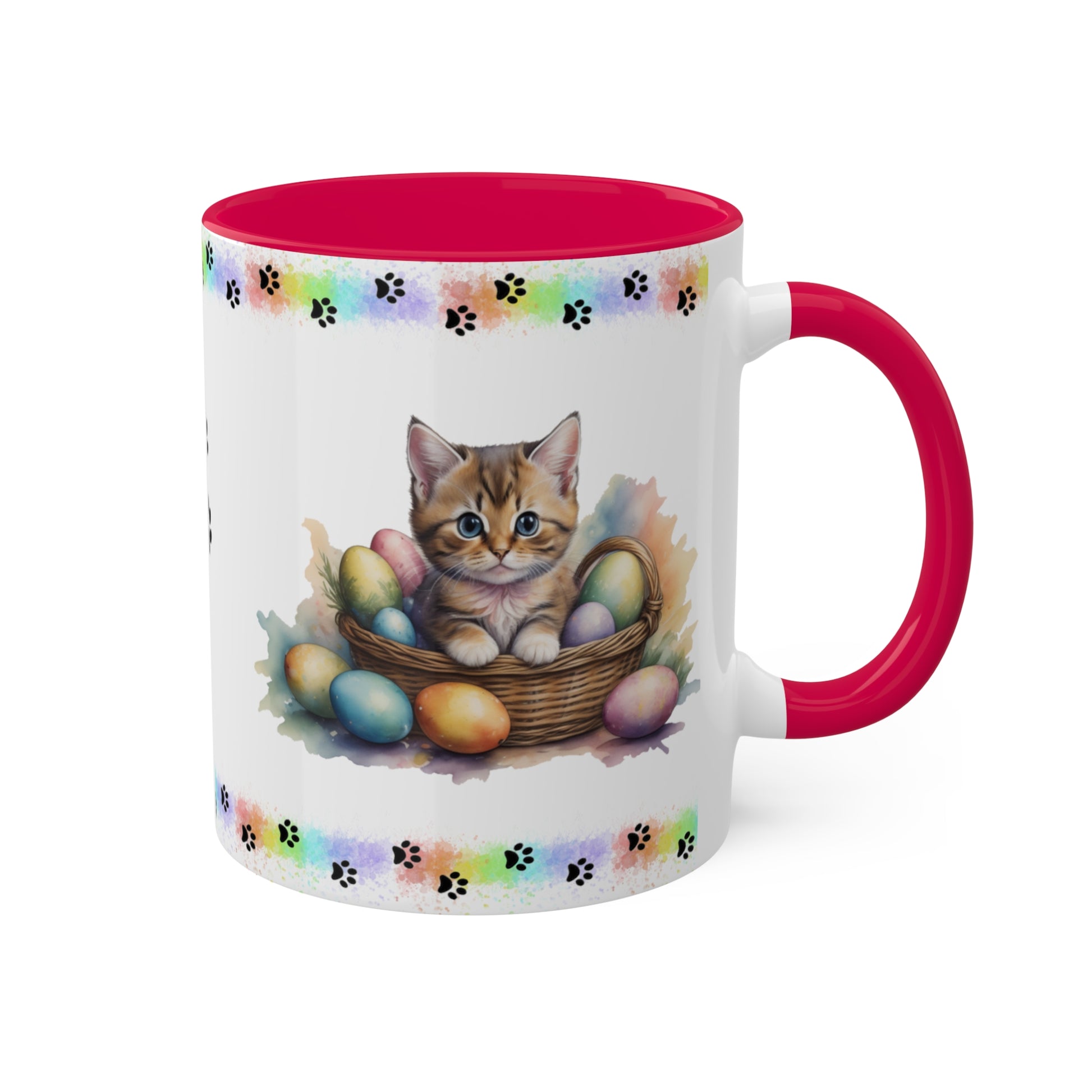 Munchkin - Eggstra-Adorable Easter Kitten Two-Tone Coffee Mug, 11oz