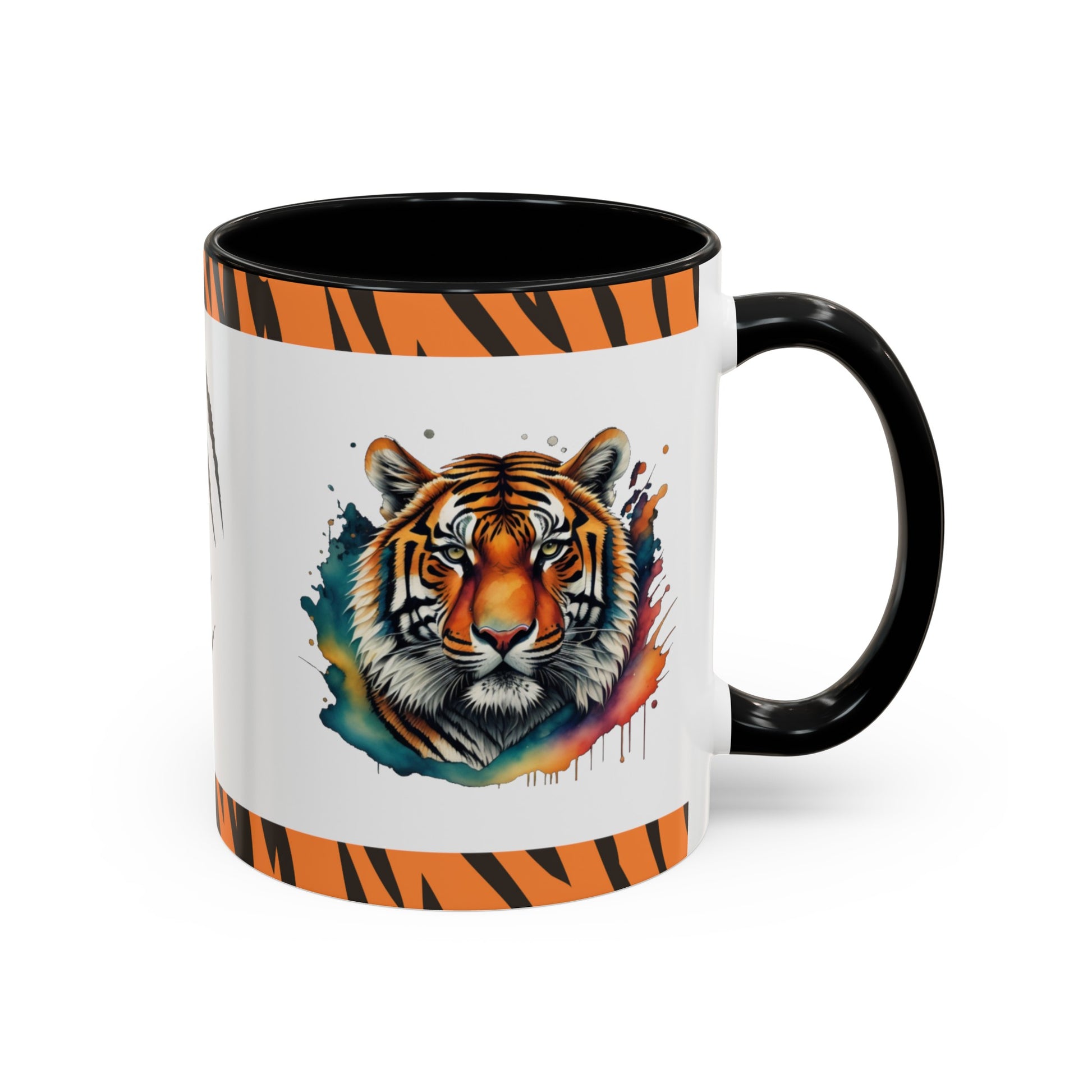 Tiger Tranquility: Tiger Accent Coffee Mug (11, 15oz)