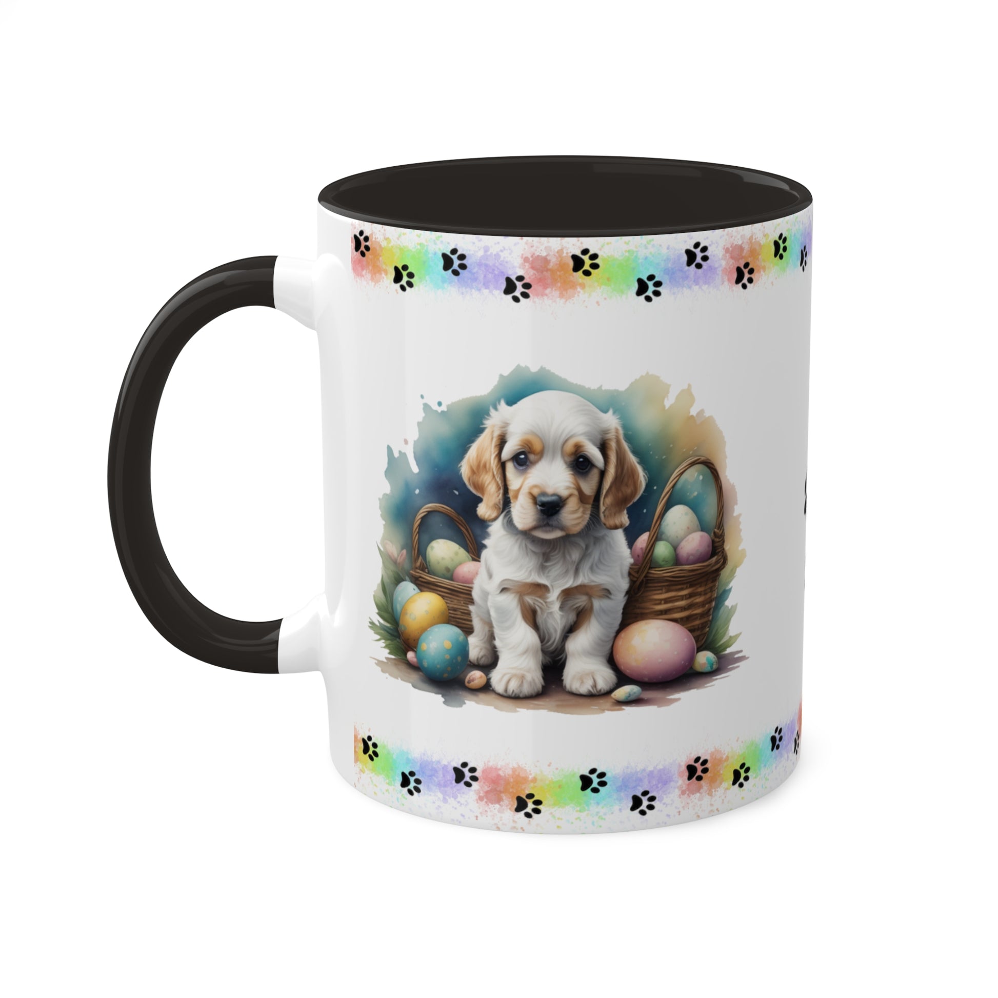 Cocker Spaniel - Eggstra-Adorable Easter Puppy Two-Tone Coffee Mug, 11oz