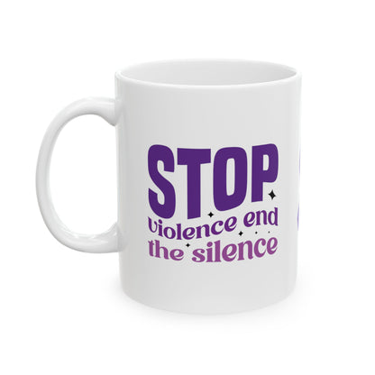 Stop Violence End The Silence Ceramic Mug, (11oz, 15oz)