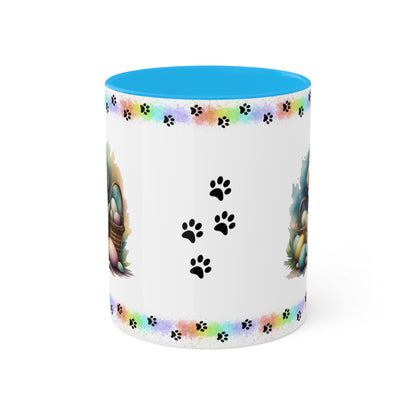 Cocker Spaniel - Eggstra-Adorable Easter Puppy Two-Tone Coffee Mug, 11oz