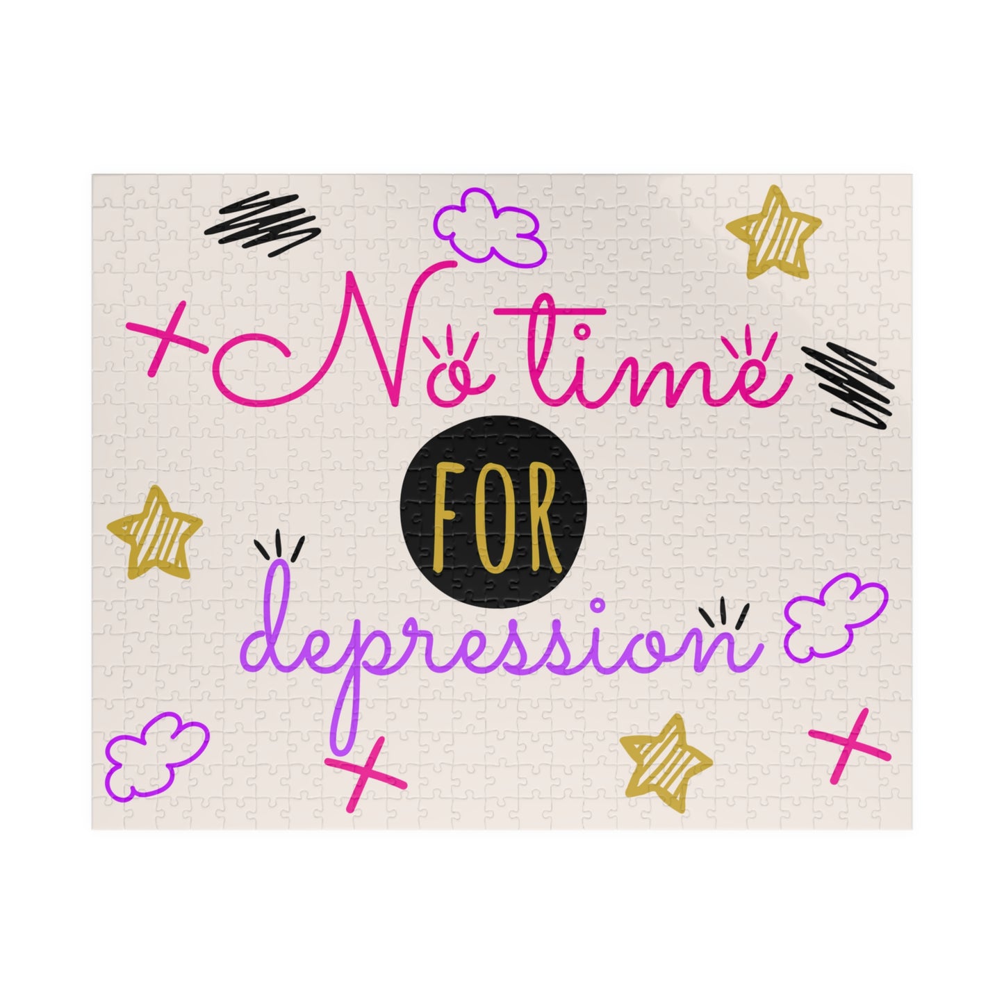 No Time For Depression - Doodles - Puzzle