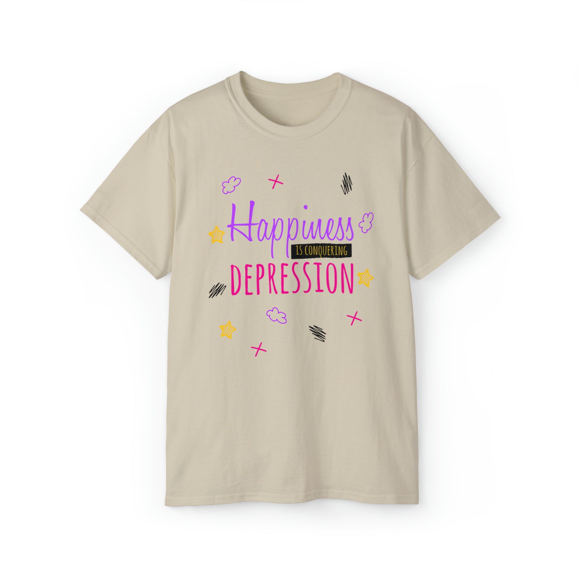 Happiness Is Conquering Depression - Unisex Ultra Cotton Tee