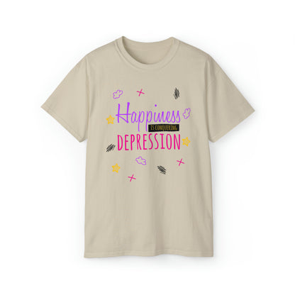 Happiness Is Conquering Depression - Unisex Ultra Cotton Tee