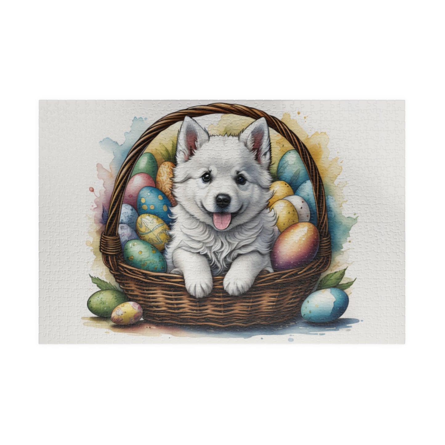 American Eskimo - Hoppy Paws Easter Delight Mental Health Puzzle