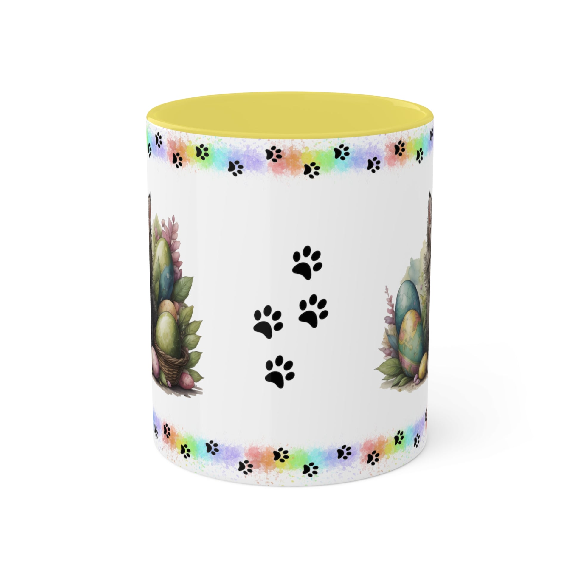 Maine Coon - Eggstra-Adorable Easter Kitten Two-Tone Coffee Mug, 11oz