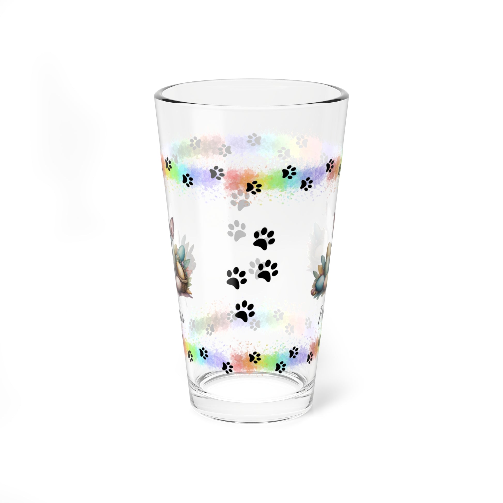 Sphynx Easter Kitten 16oz Pint Glass - Personalized Cat-Themed Gift, Mental Health Drinkware, Holiday Décor & Easter Celebration