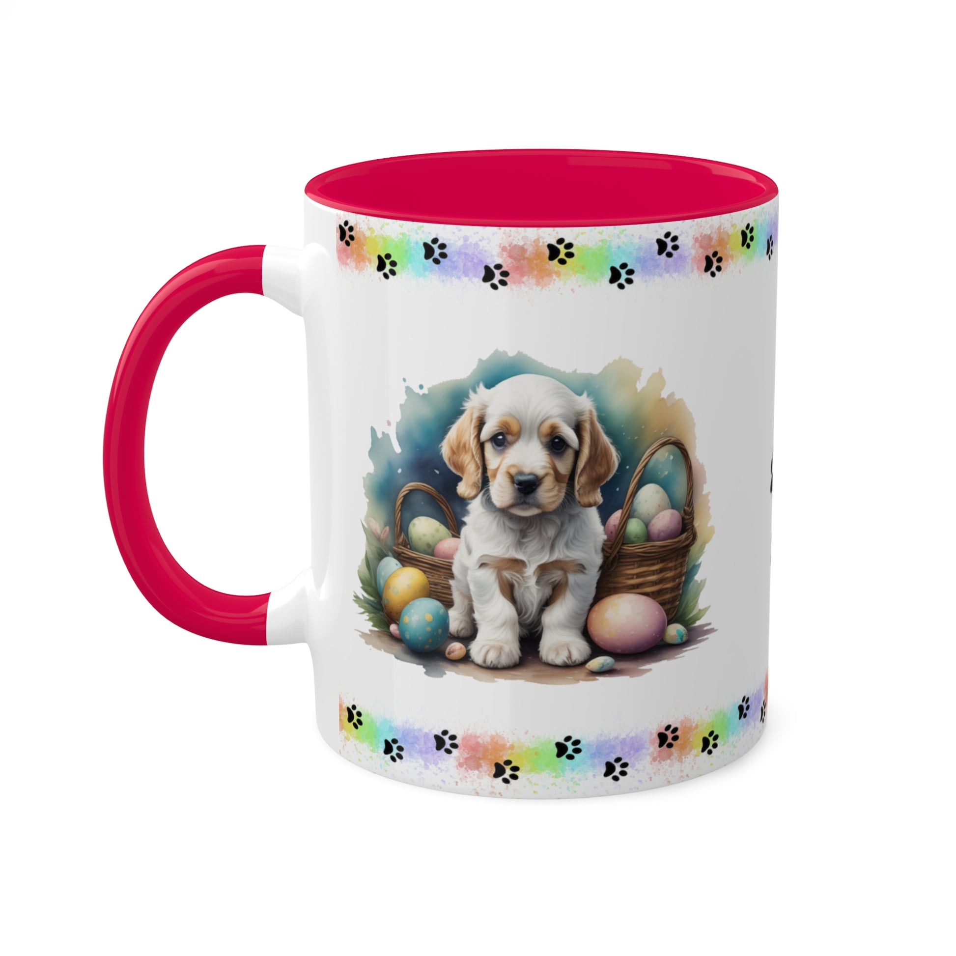 Cocker Spaniel - Eggstra-Adorable Easter Puppy Two-Tone Coffee Mug, 11oz