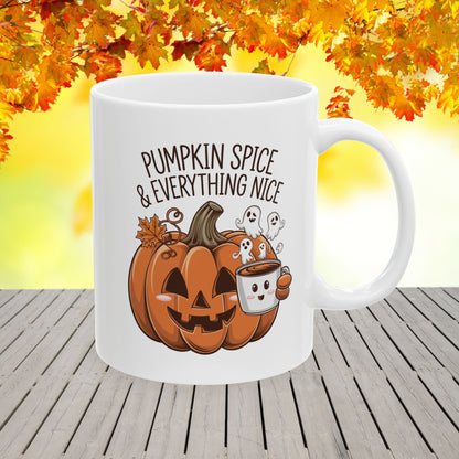 Pumpkin Spice & Everything Nice Ceramic Mug, (11oz, 15oz)