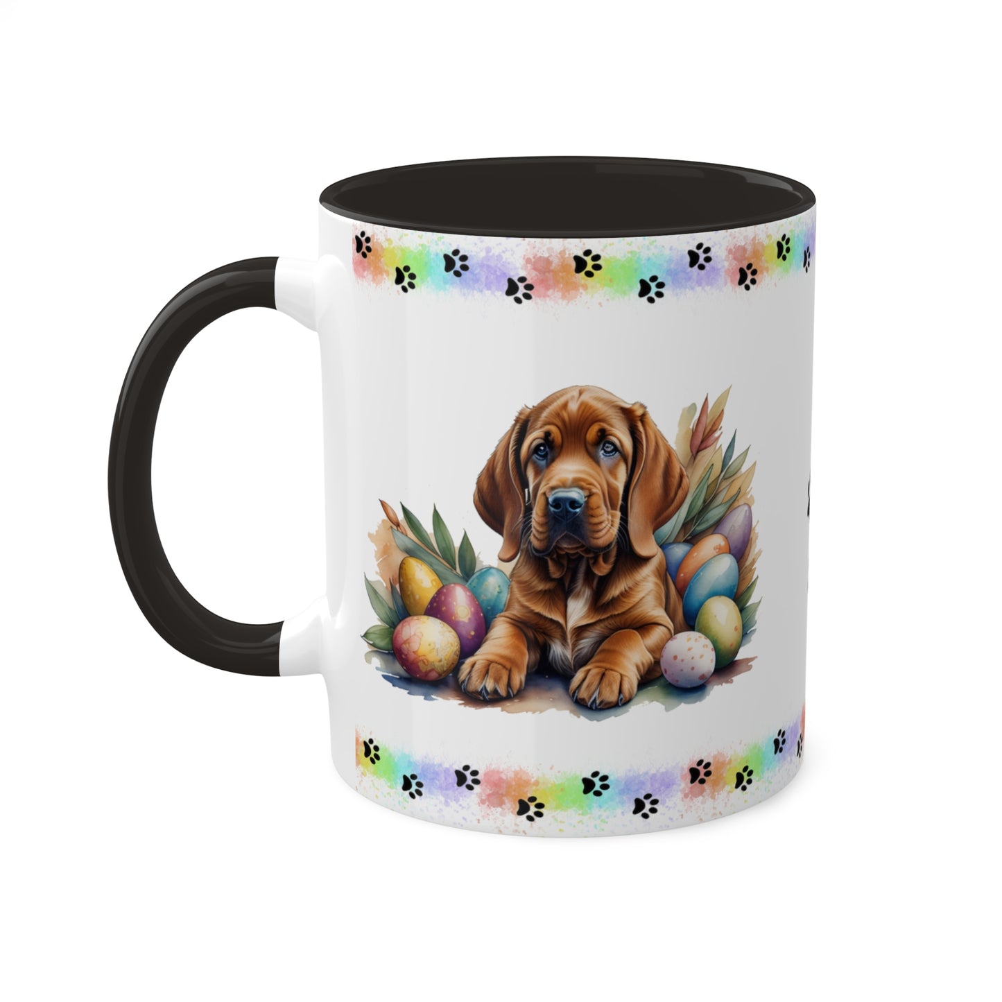 Bloodhound - Eggstra-Adorable Easter Puppy Two-Tone Coffee Mug, 11oz