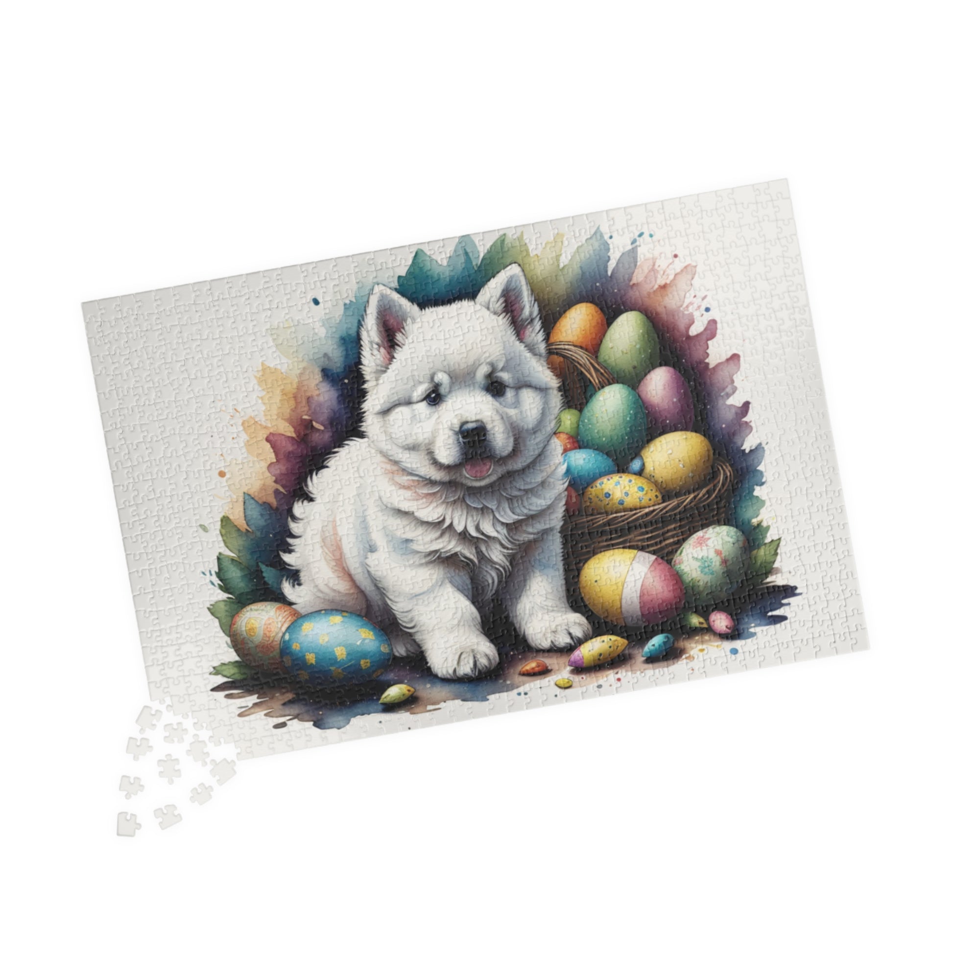 Samoyed - Hoppy Paws Easter Delight Mental Health Puzzle