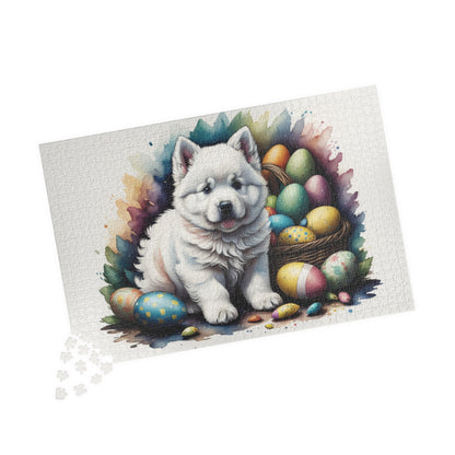 Samoyed - Hoppy Paws Easter Delight Mental Health Puzzle