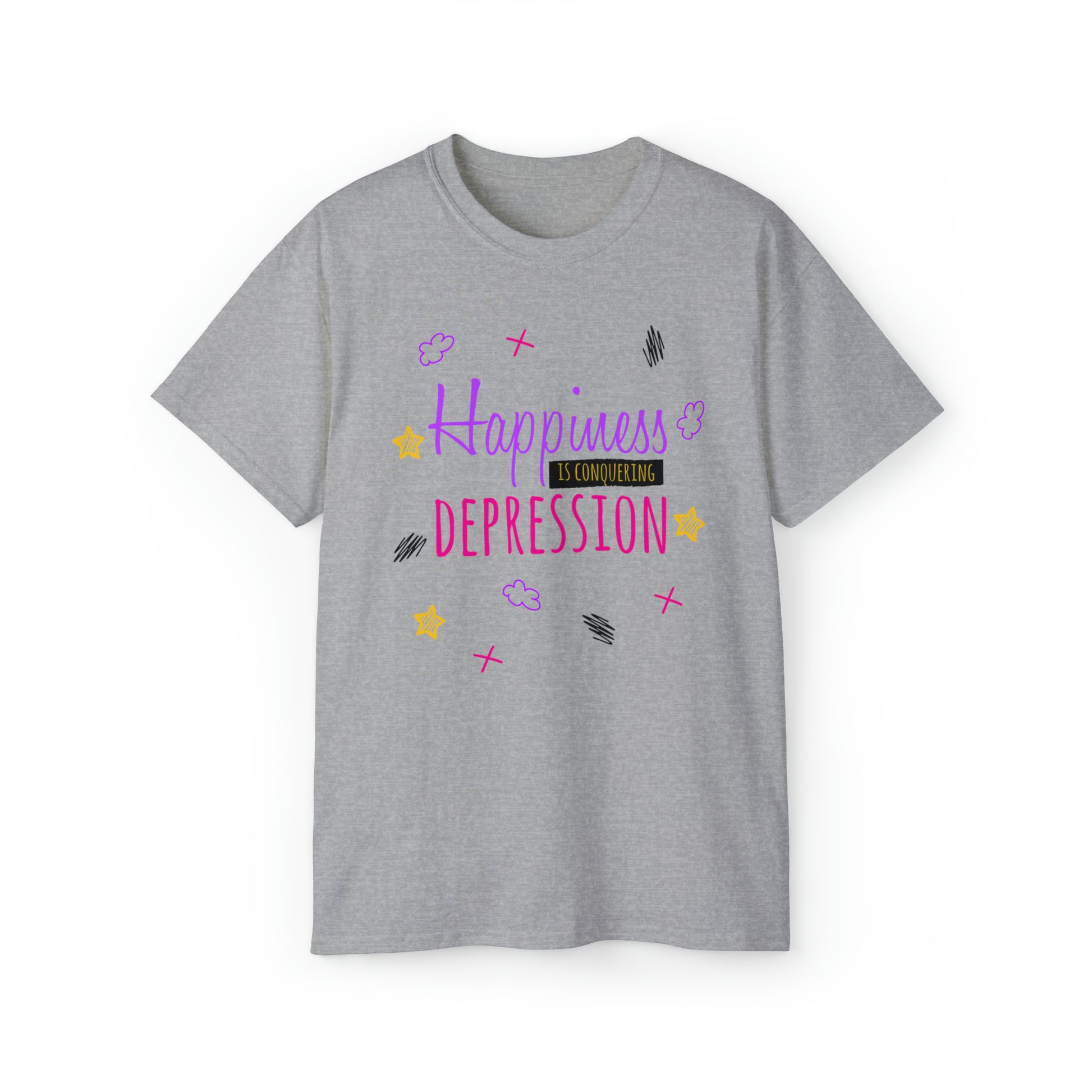 Happiness Is Conquering Depression - Unisex Ultra Cotton Tee