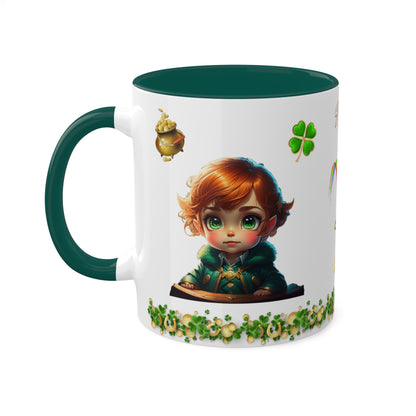 Leprechaun Labyrinth Logic - St. Patrick's Day Two-Tone Coffee Mug