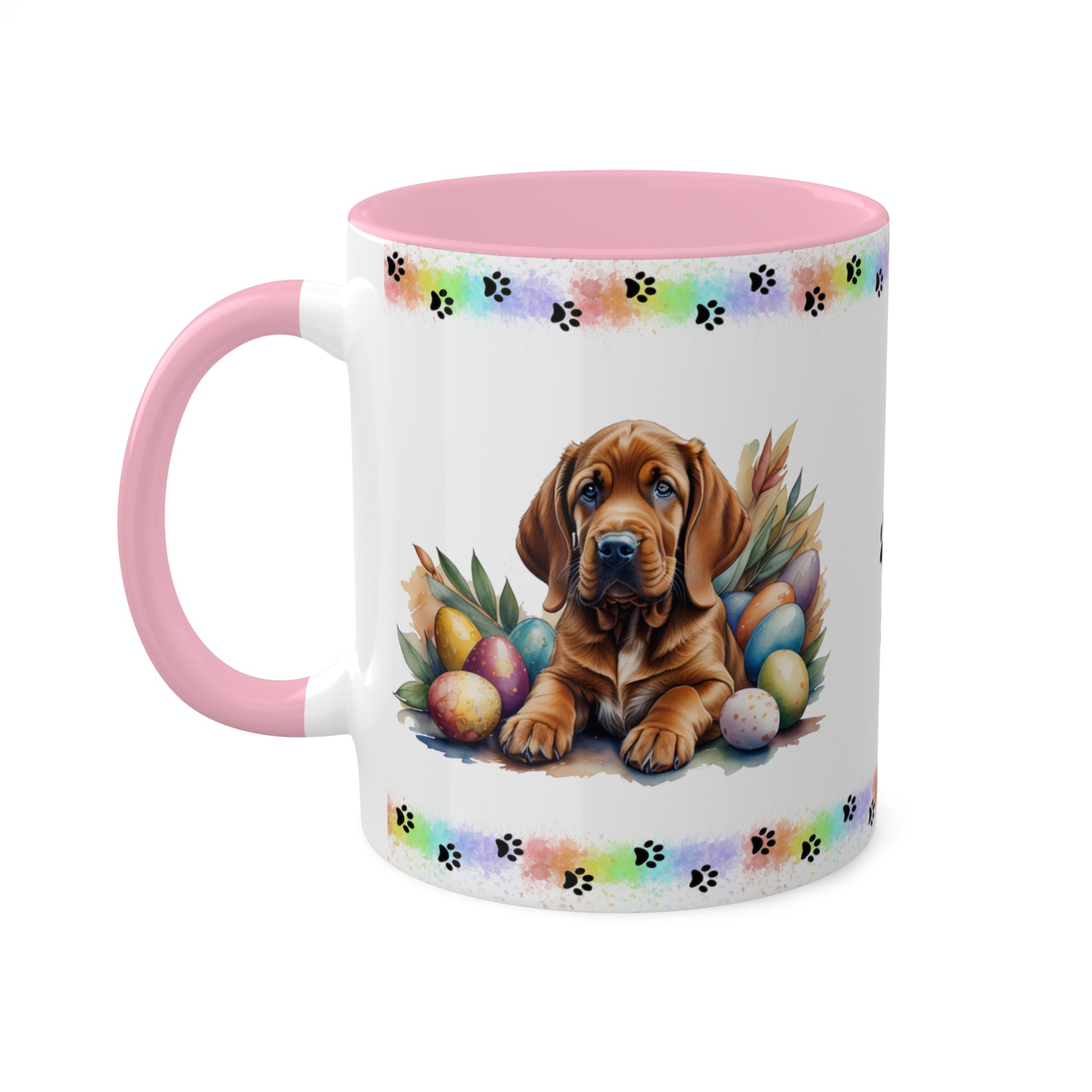 Bloodhound - Eggstra-Adorable Easter Puppy Two-Tone Coffee Mug, 11oz