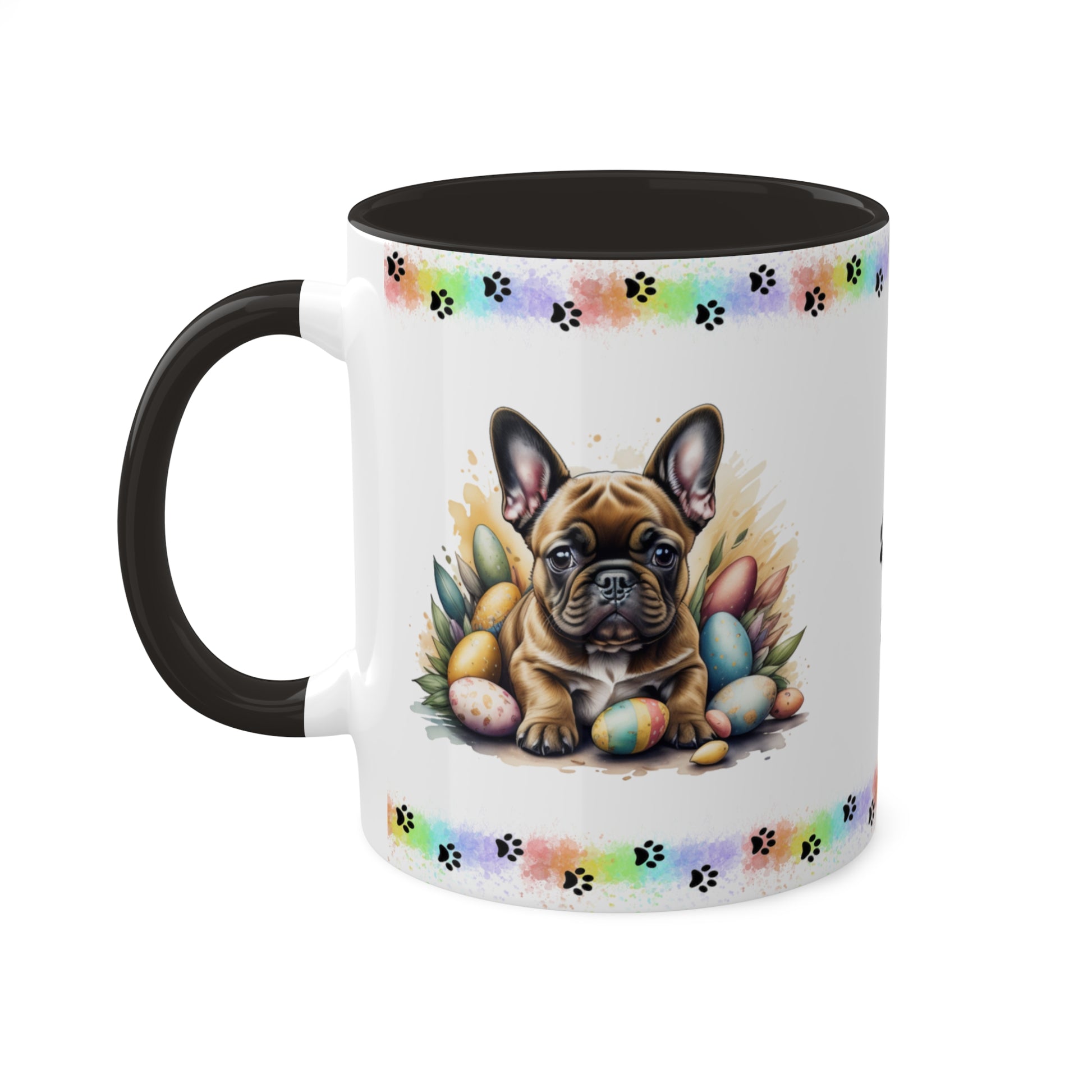 French Bulldog - Eggstra-Adorable Easter Puppy Two-Tone Coffee Mug, 11oz