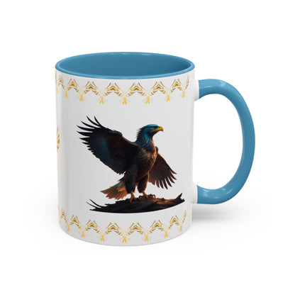 Wingspan of Strength: Eagle Accent Coffee Mug (11, 15oz)