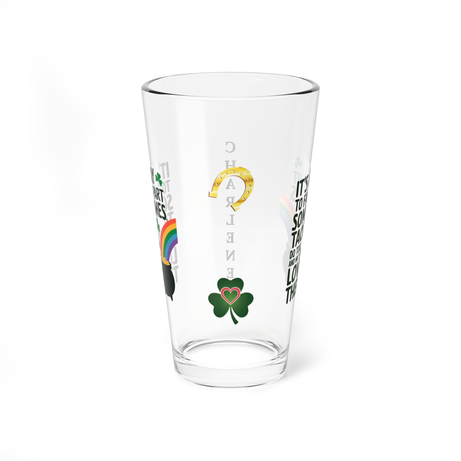 It's Okay To Fall Apart Sometimes Tacos Do Too And We Still Love Them: Personalized St. Patrick's Day Pint Glass - Add A Name for Happiness