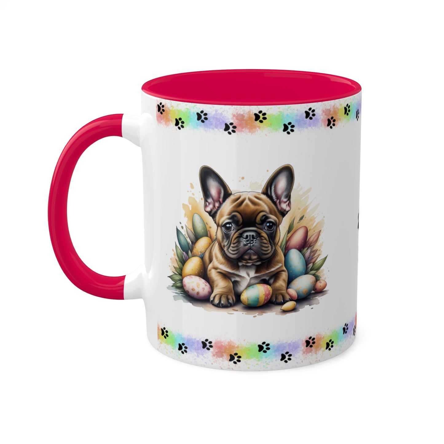 French Bulldog - Eggstra-Adorable Easter Puppy Two-Tone Coffee Mug, 11oz