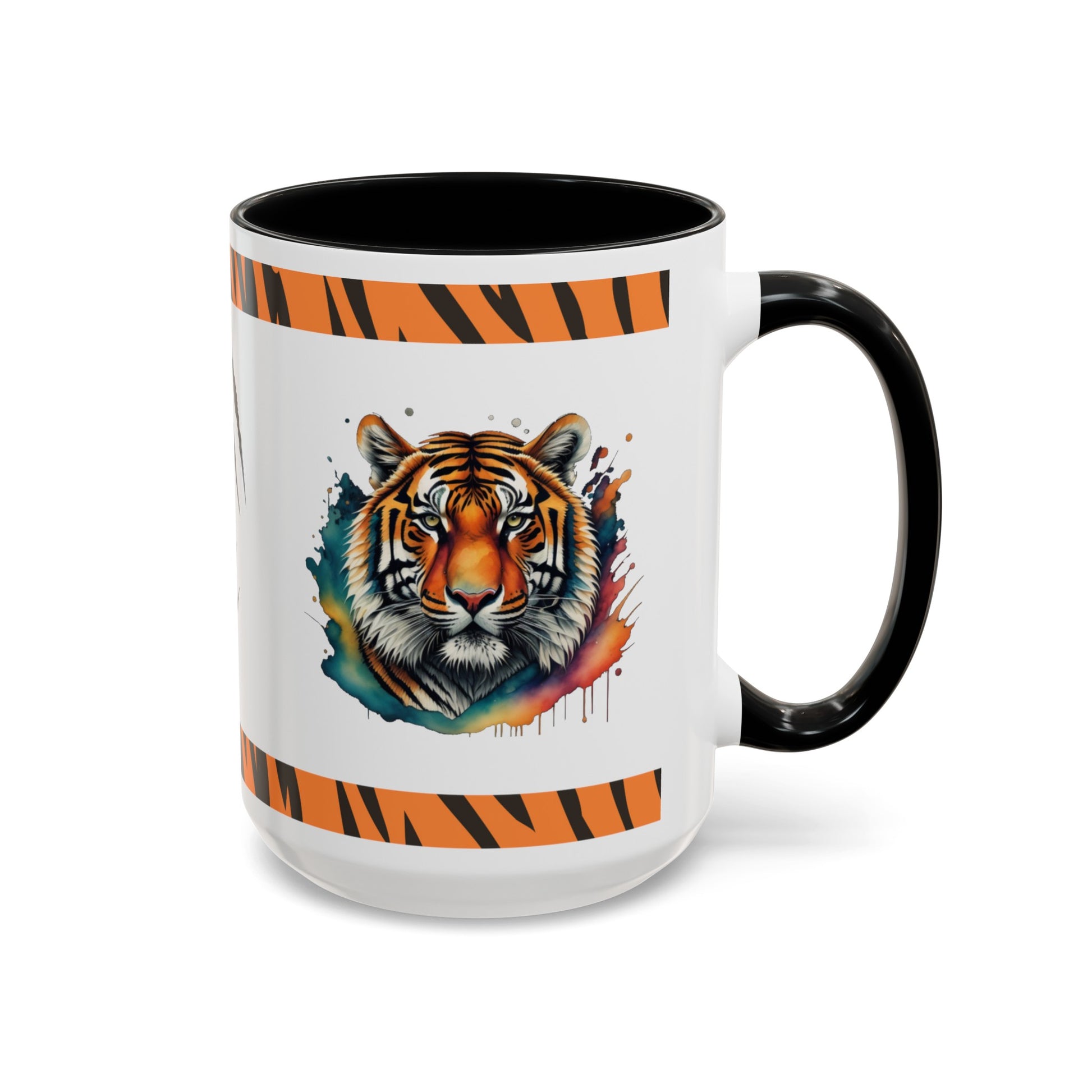 Tiger Tranquility: Tiger Accent Coffee Mug (11, 15oz)