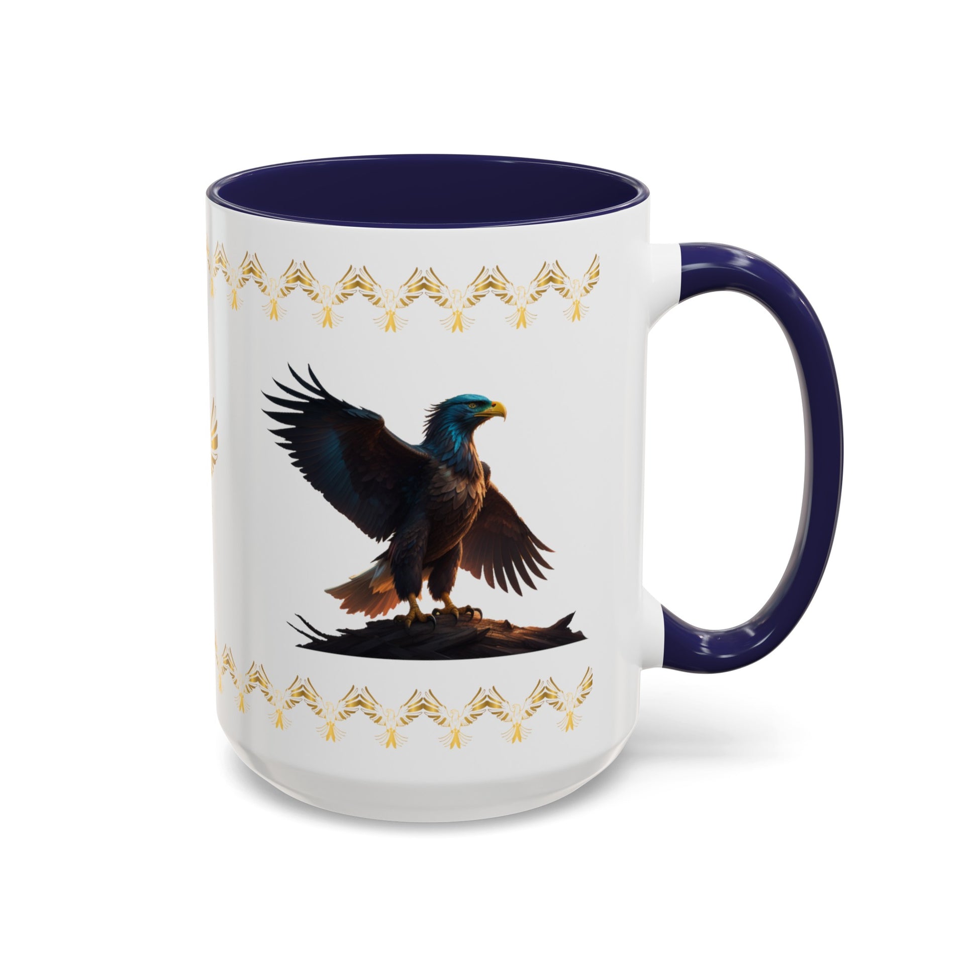 Wingspan of Strength: Eagle Accent Coffee Mug (11, 15oz)