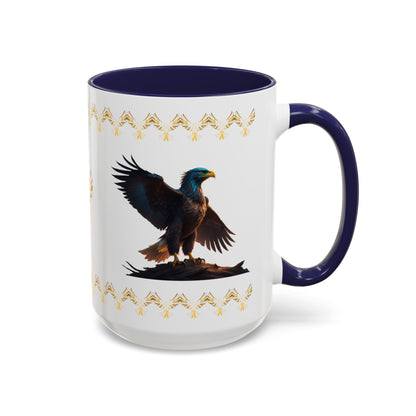 Wingspan of Strength: Eagle Accent Coffee Mug (11, 15oz)