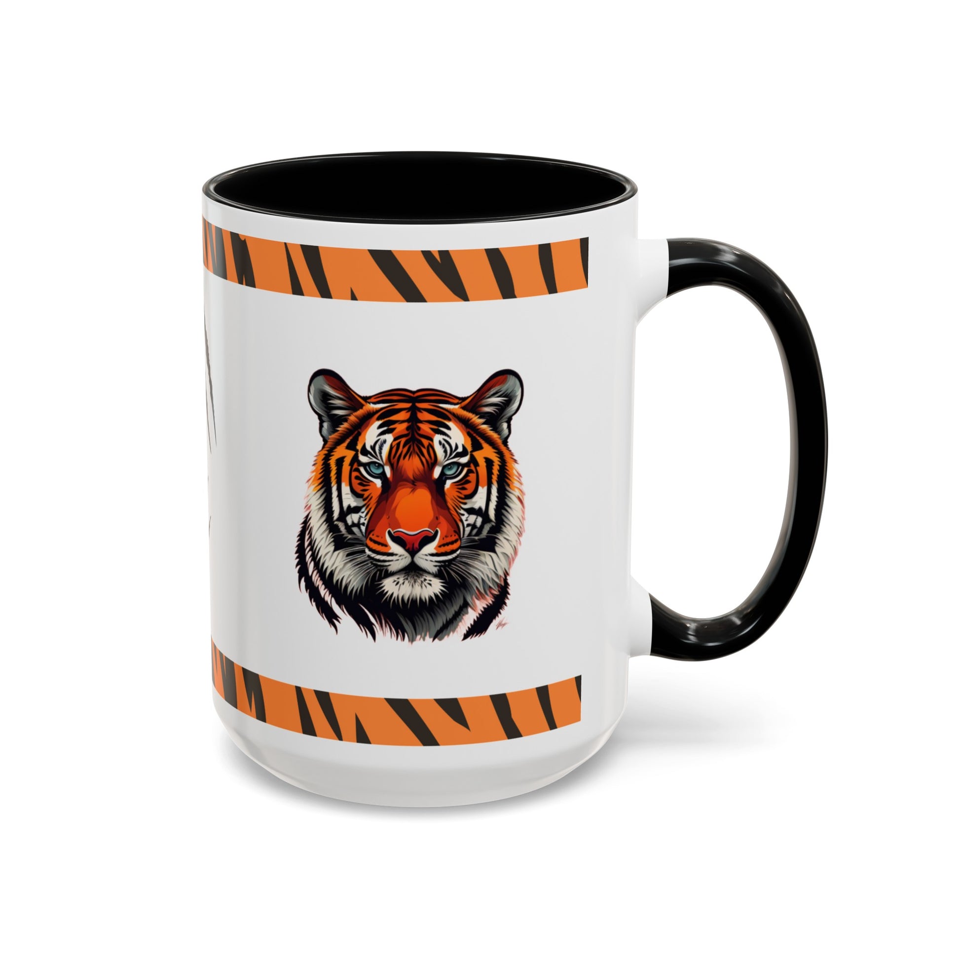 Strength Unleashed: Tiger Accent Coffee Mug (11, 15oz)