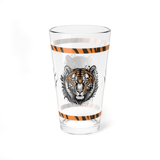 Empower Your Mind: Tiger-Inspired Pint Glass, 16oz