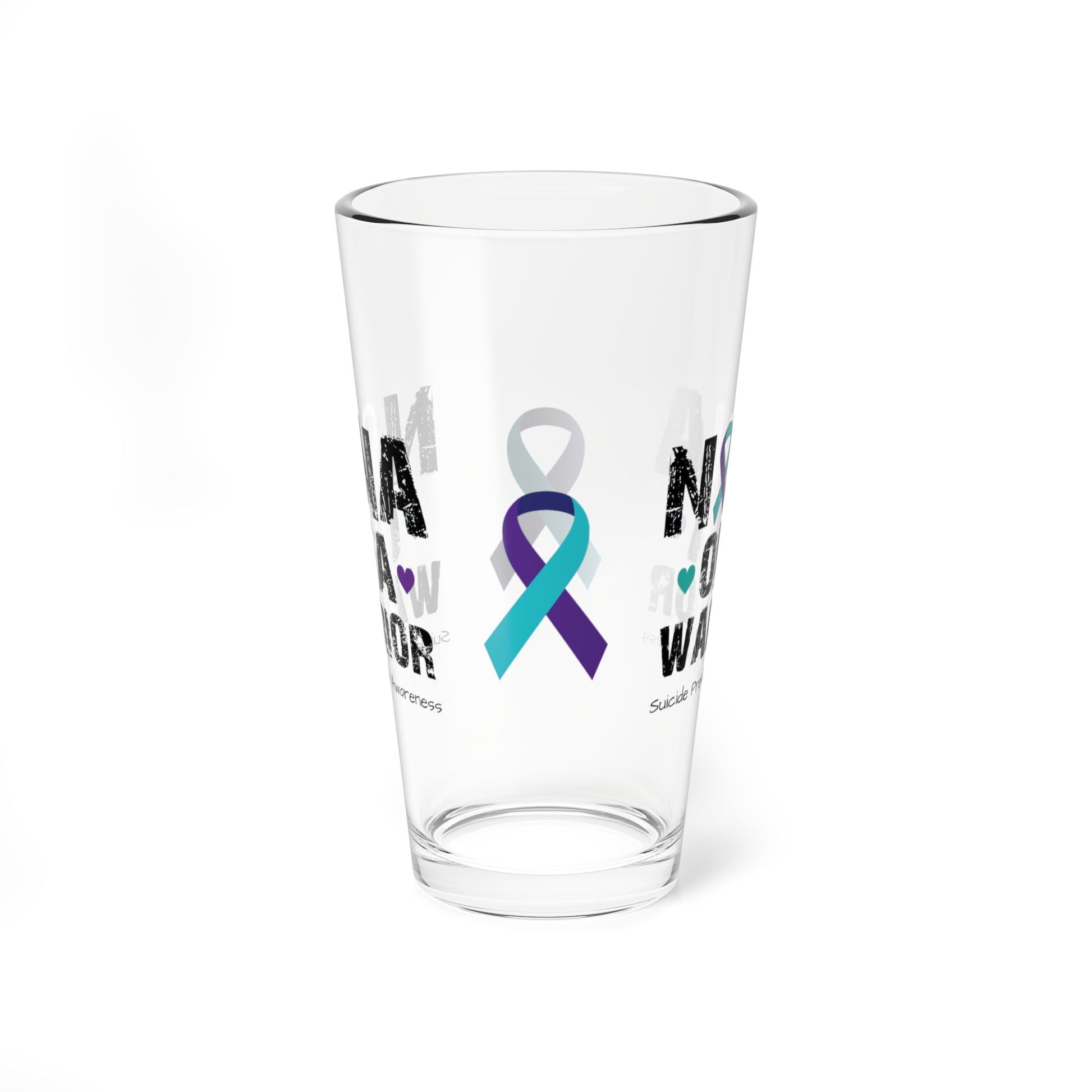 Nana of a Warrior - Suicide Prevention Awareness Warrior Pint Glass, 16oz