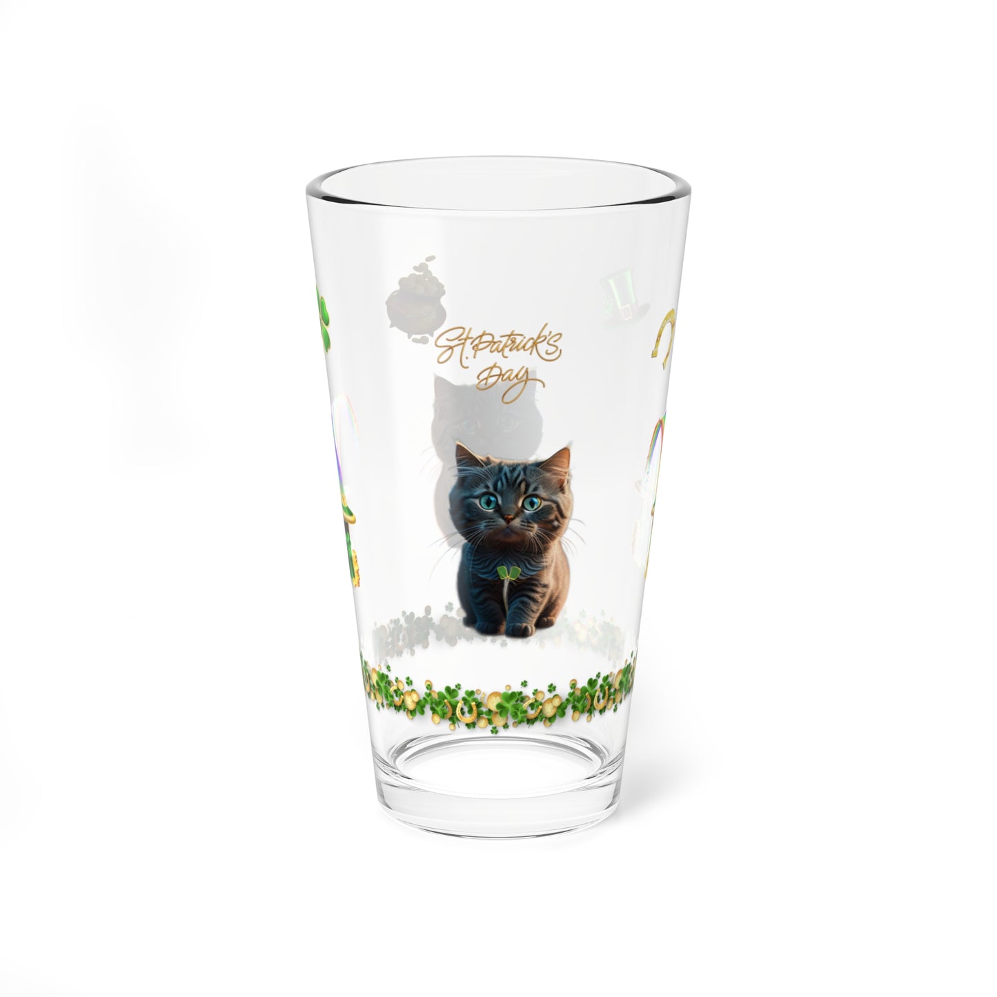 Lucky Labyrinth of Little Paws - St. Patrick's Day Pint Glass, 16oz