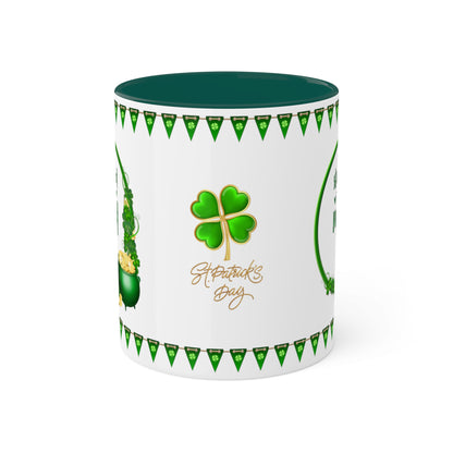 Stay Kind To Your Mind - Inspirational St. Patrick's Day Two-Tone Coffee Mug