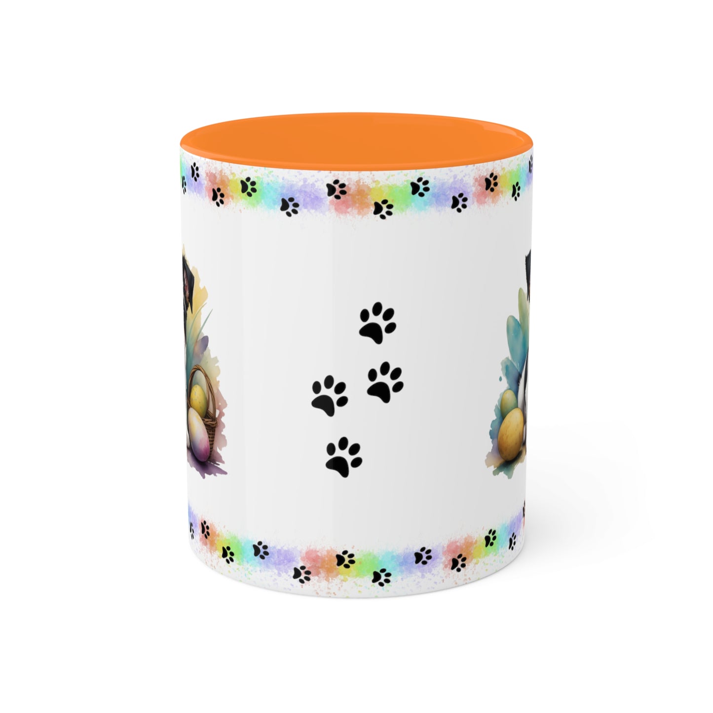 Jack Russel Terrier - Eggstra-Adorable Easter Puppy Two-Tone Coffee Mug, 11oz