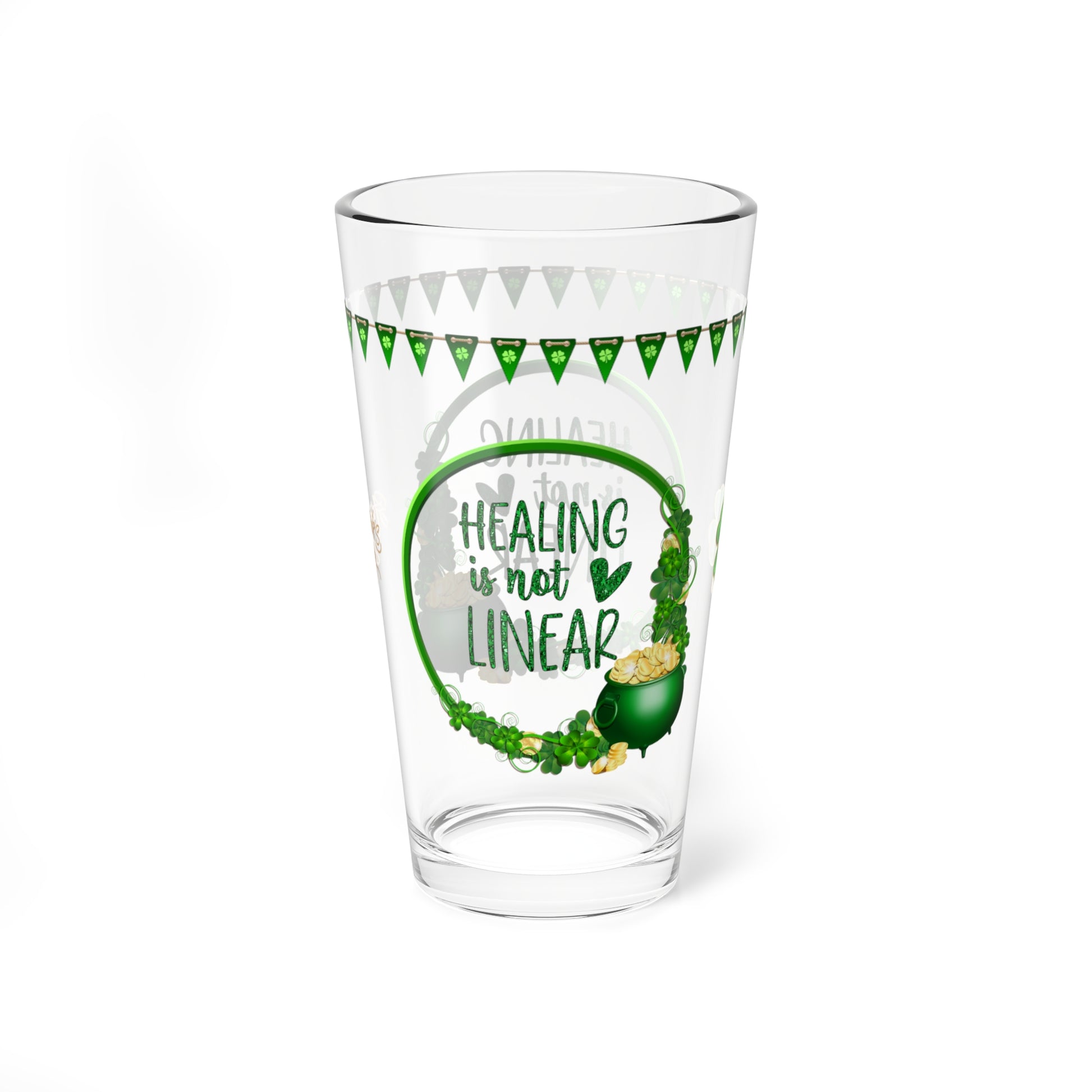 Healing Is Not Linear - St. Patrick's Day Pint Glass