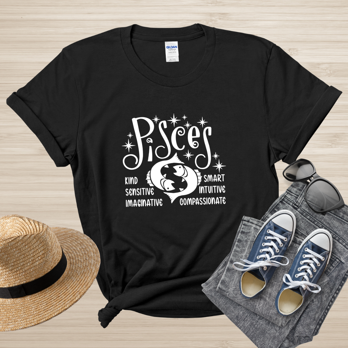 Pisces Zodiac T-Shirt, Astrology Shirt for Pisces, Horoscope Gift, Pisces Birthday, Pisces Season Gift, Perfect Gift for Pisces, Zodiac Tee